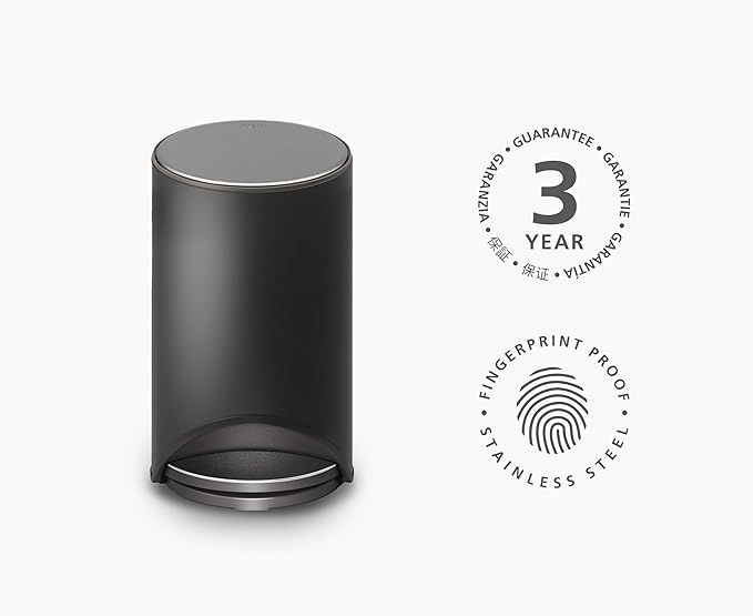 thung rac dap chan joseph joseph arc 10l easy push pedal bin 30151 mau den mo