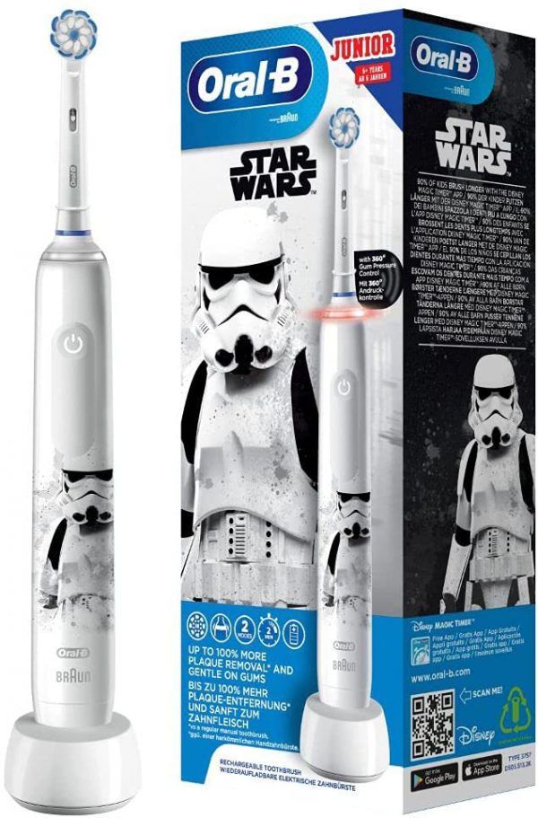 ban chai danh rang dien oral b junior star wars 6 years