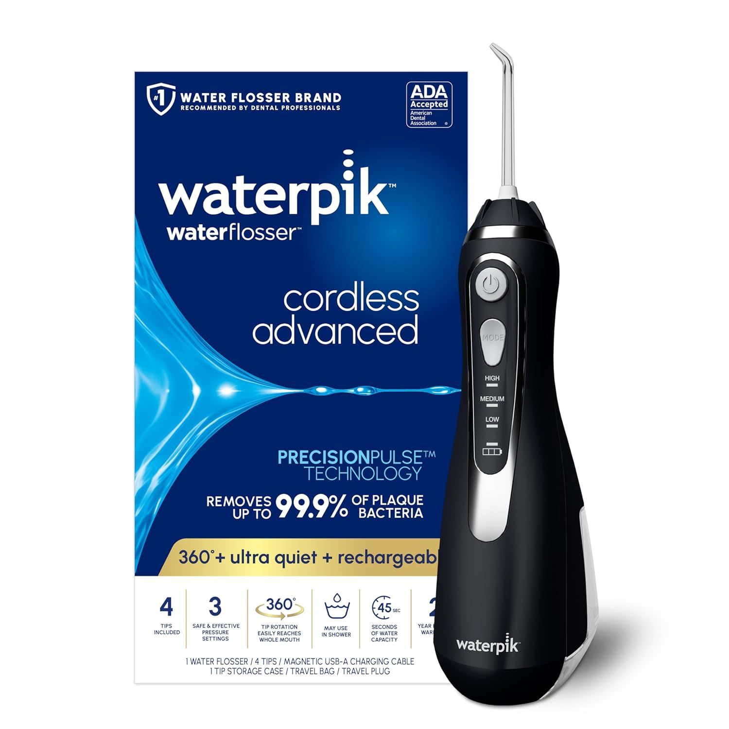 may tam nuoc waterpik cordless advanced 2 0 wp 582