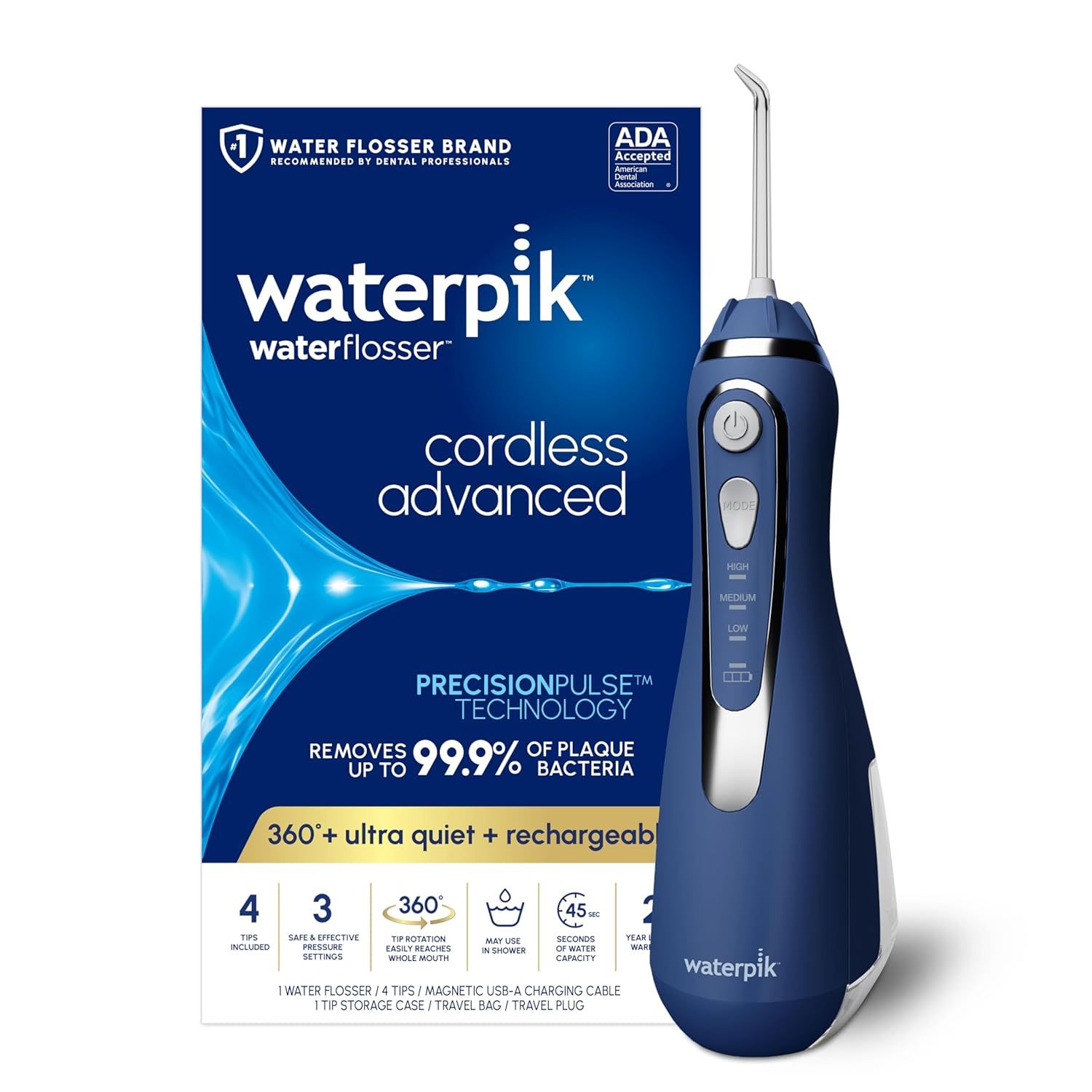 may tam nuoc waterpik cordless advanced 2 0 wp 583
