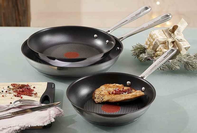 set 3 chao tefal jamie oliver 20 24 28cm