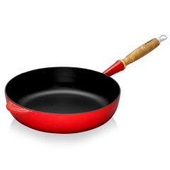 chao gang can go lecreuset bratpfanne m holzgriff 24cm kirsche mau do