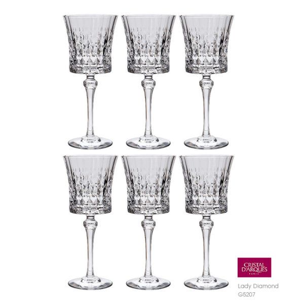 bo 6 ly vang pha le phap cristal d arques lady diamond 270ml