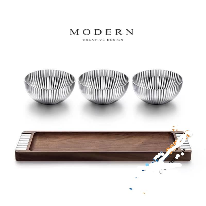 set 3 bat bay hat gia vi modern kem khay bang go oc cho sang trong