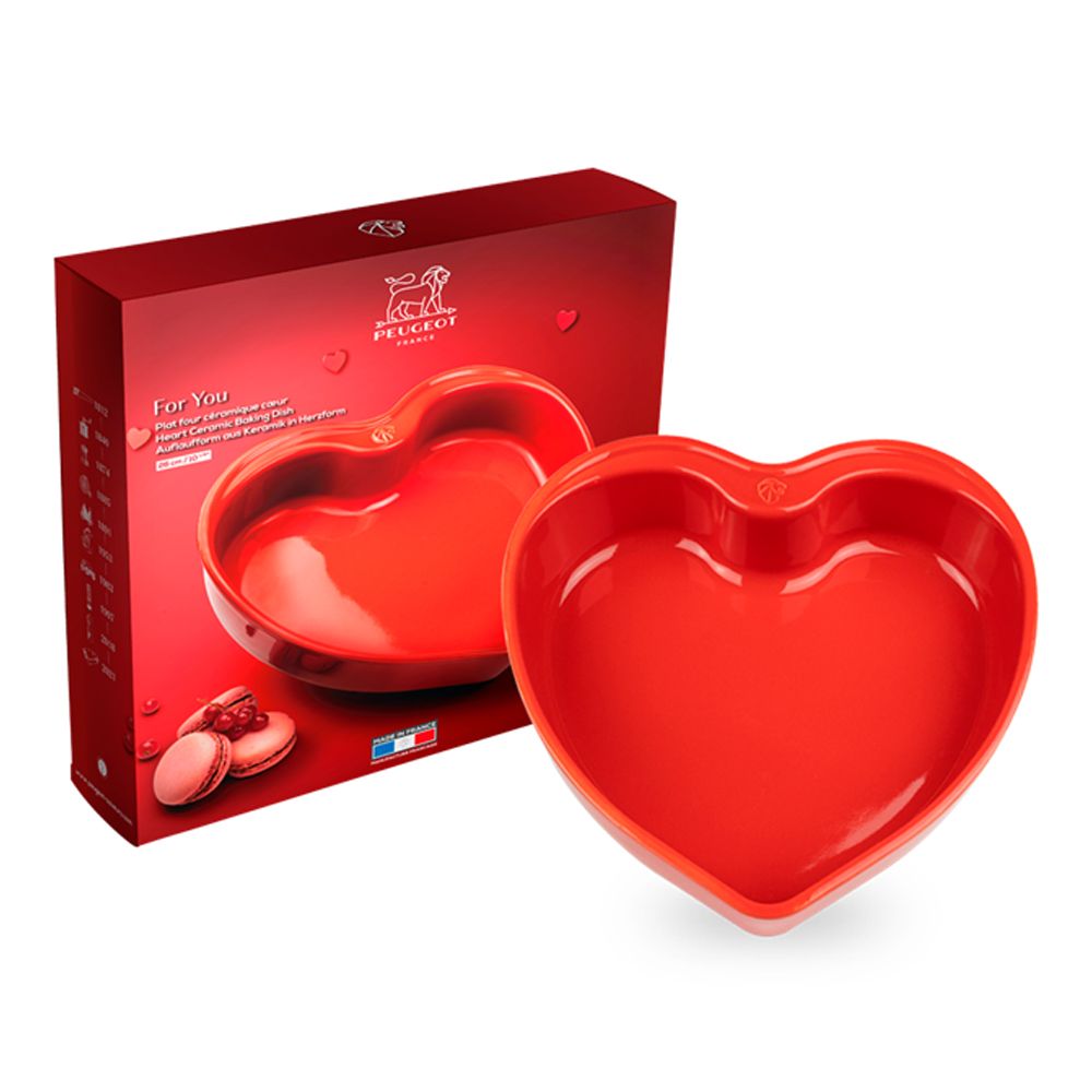 khay nuong hinh trai tim peugeot appolia 61586 26cm mau do