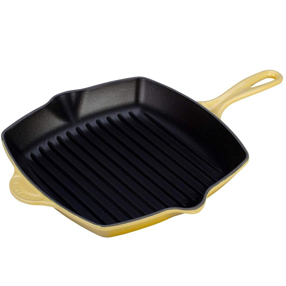 chao nuong vuong lecreuset grillpfanne quadratisch 26cm gelb