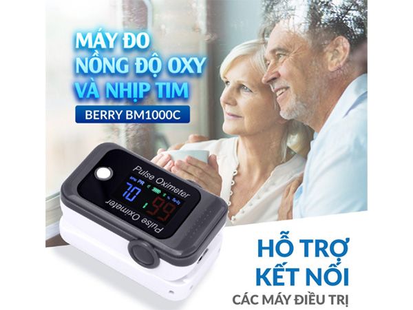 may do nong do oxy trong mau va nhip tim berry bm1000c