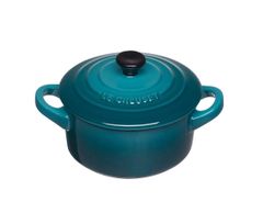 noi mini le creuset 10cm deep teal mau xanh co vit