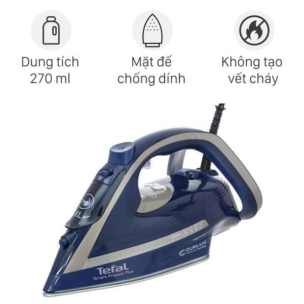 ban la hoi nuoc tefal protect plus fv6872 2800w mau xanh lam
