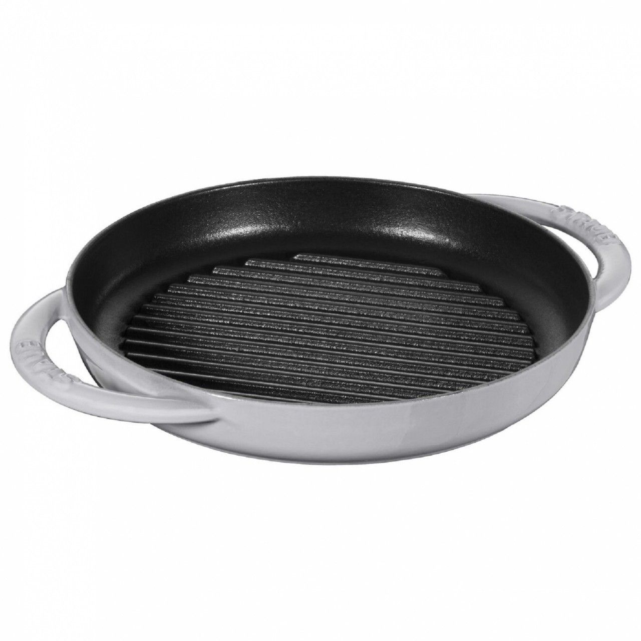 chao gang nuong tron 2 quai staub grill pan g gy 22cm mau ghi