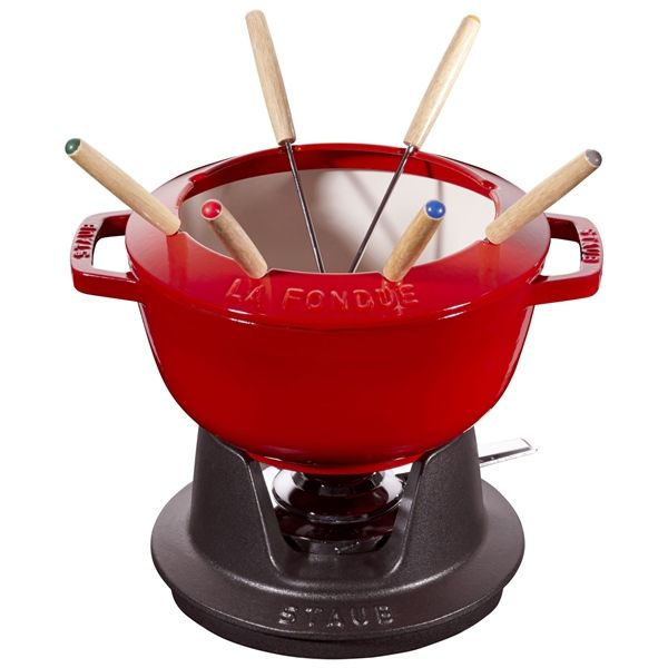 bo noi an lau staub fondue set 10p che 20cm mau do