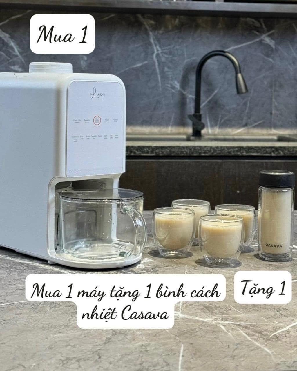 may lam sua hat lucy gourmet 1 2l