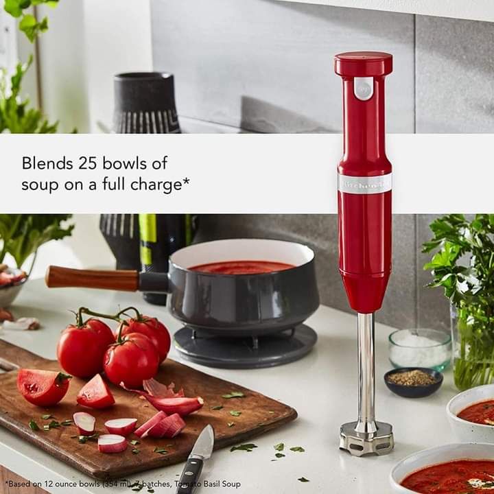 may xay cam tay khong day kitchenaid mau do sieu dep