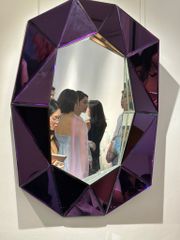 guong treo tuong reflections copenhagen diamond burgundy silver mirror