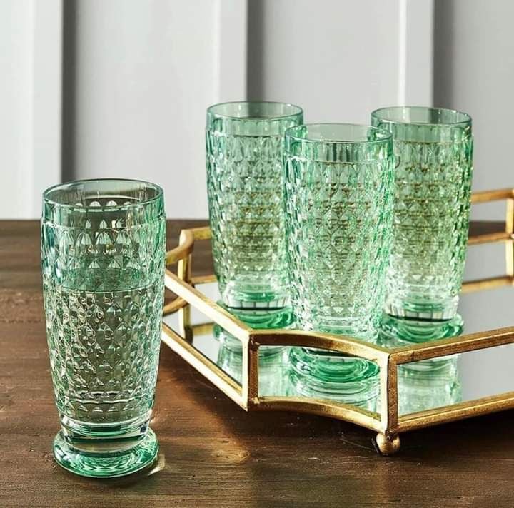set 4 coc villeroy boch boston 400ml mau xanh la made in germany