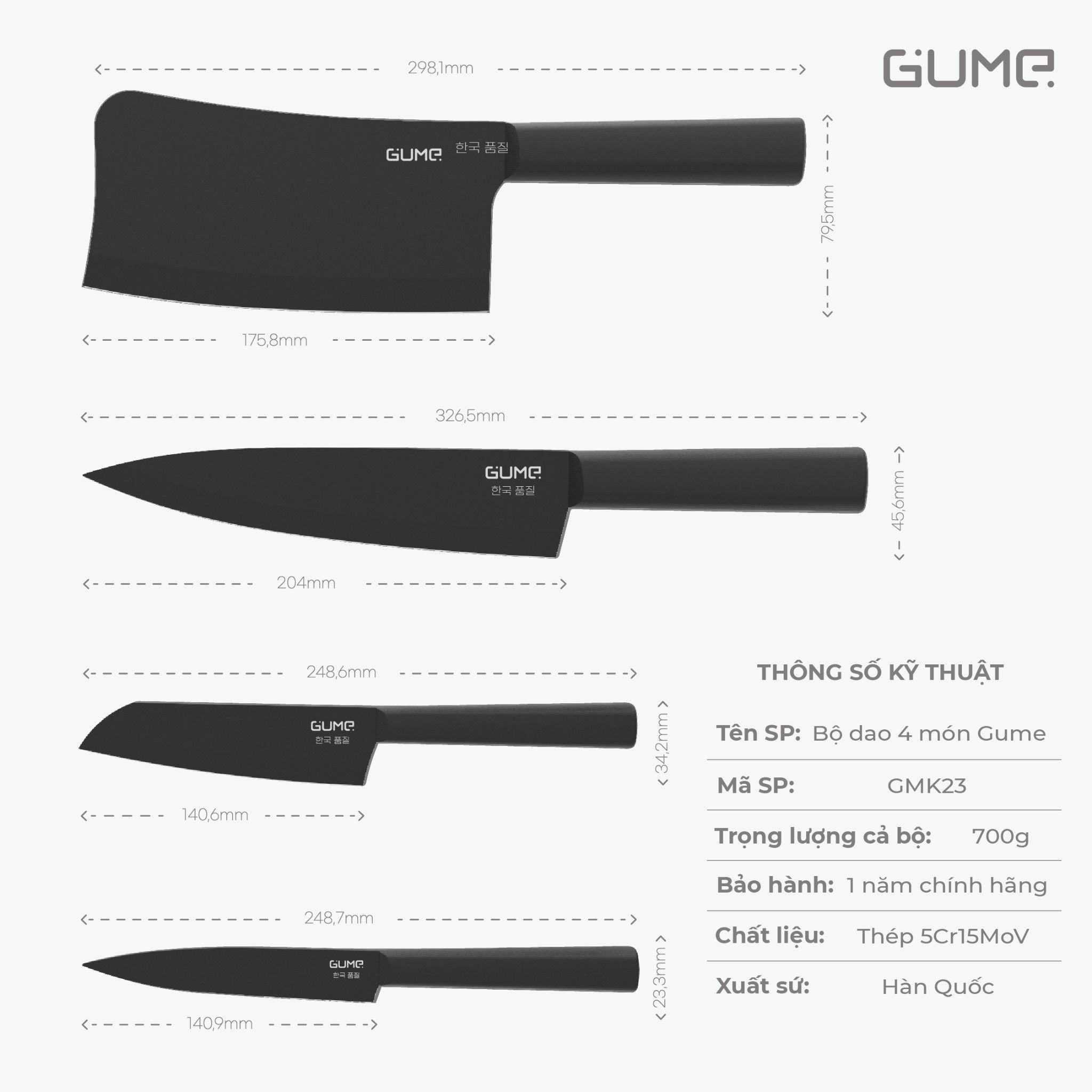 bo dao 4 mon cao cap gume gmk23 han quoc