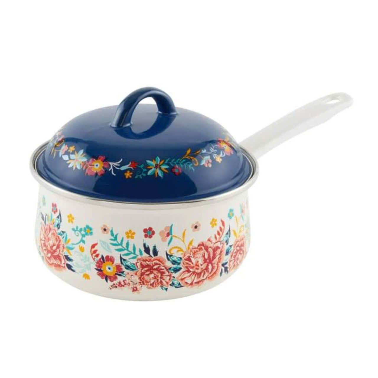 quanh co nap the pioneer woman keepsake floral 2 qt