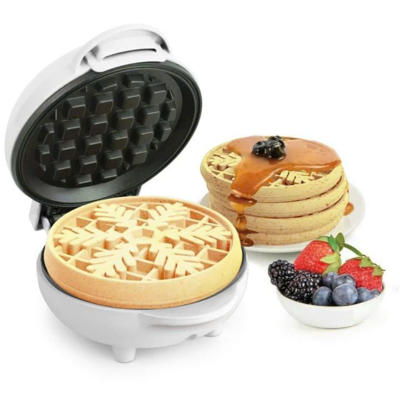 may lam banh waffle hinh bong tuyet lakeland snowflake