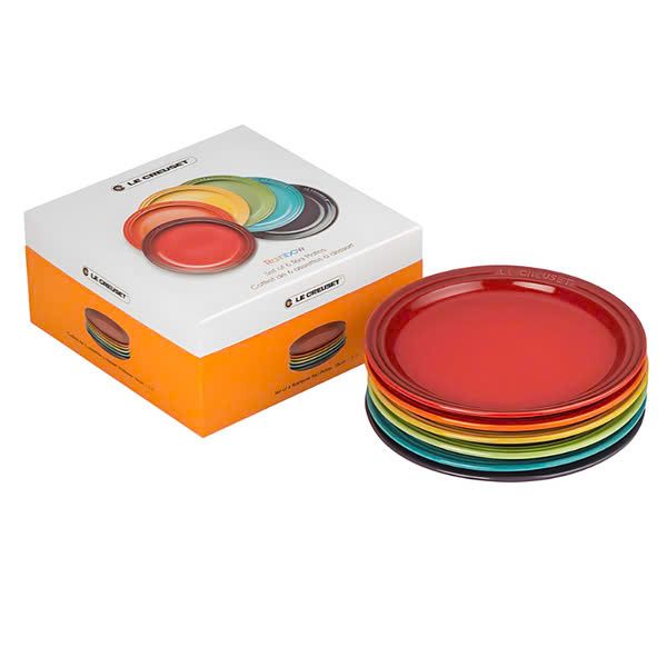 set 6 dia lecreuset cau vong