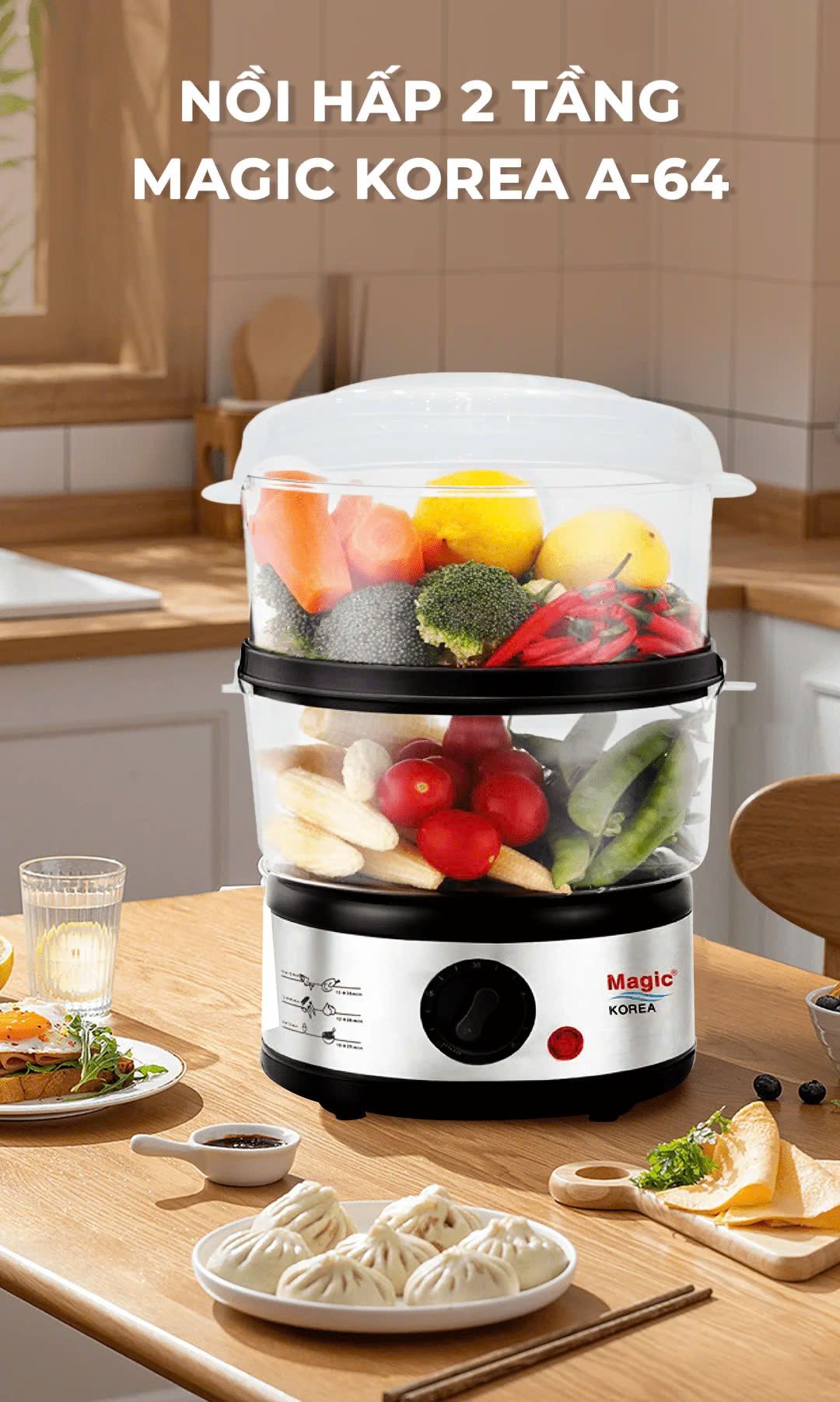 noi hap thuc pham 2 tang magic korea a 64