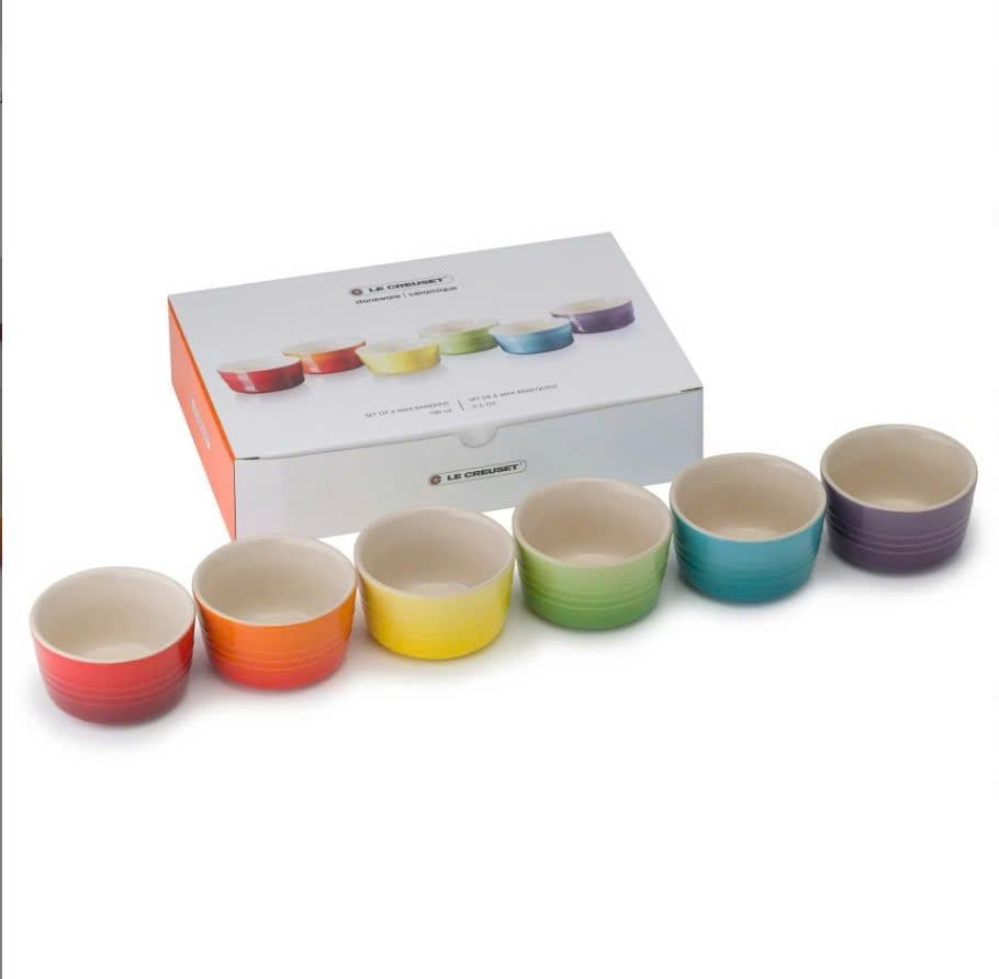 set 6 bat le creuset cau vong mini 100ml