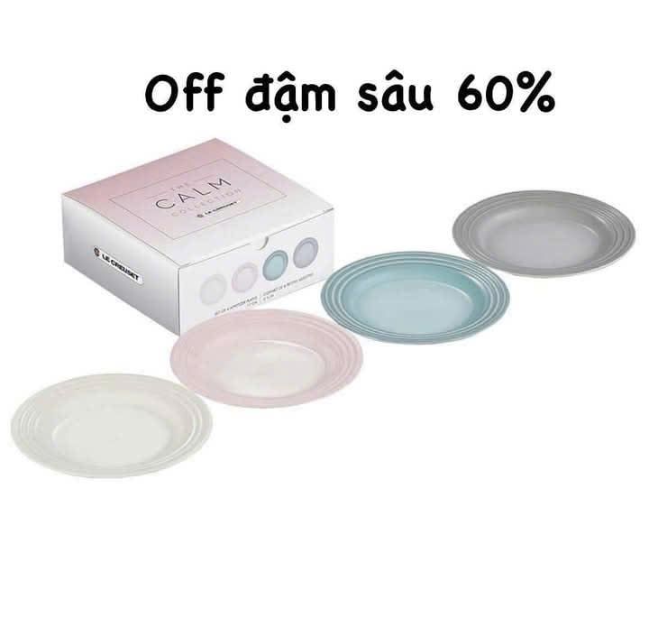 set 4 dia phang le creuset 22cm new
