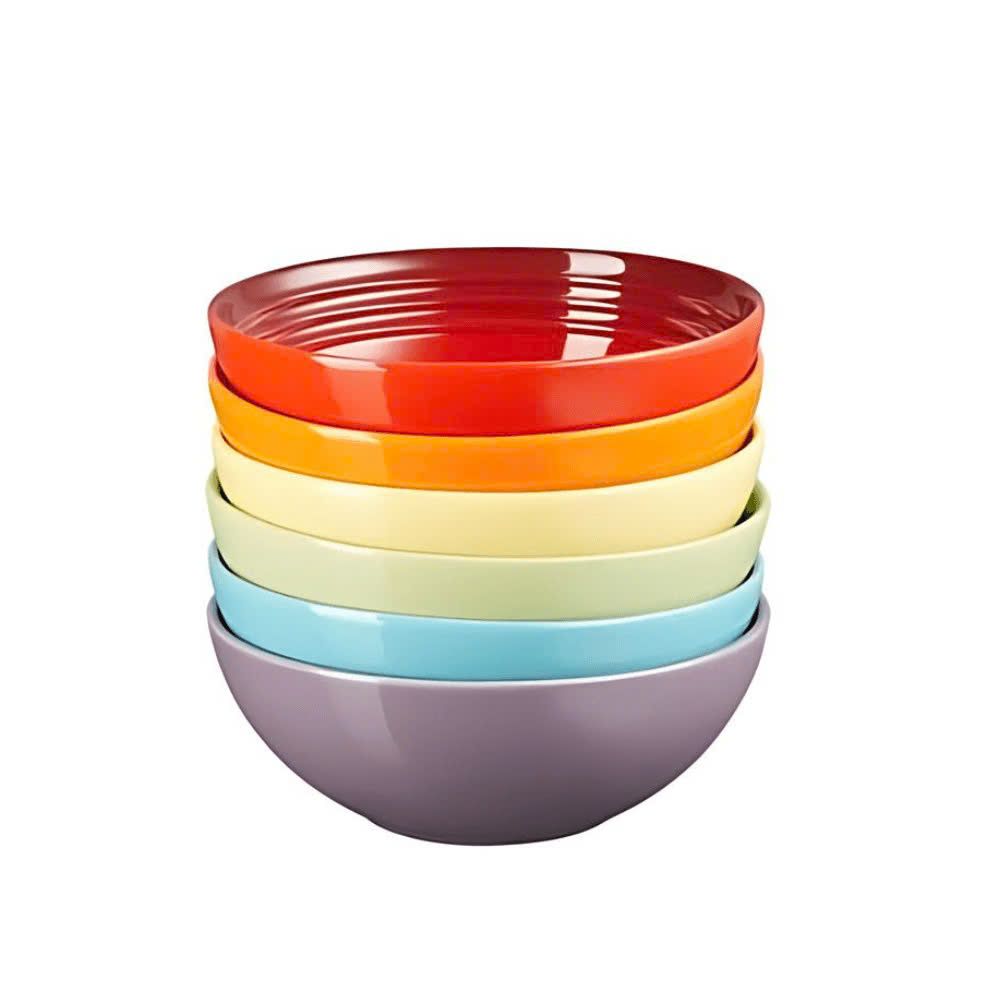 set 6 bat le creuset cau vong 16 cm