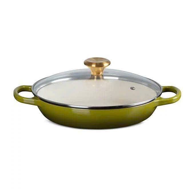 chao gang 2 quai kem vung kinh le creuset 28cm