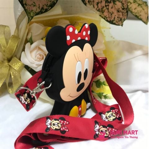  Bóp đeo chéo Hello & Hello Kitty - Chuột Mickey - black 