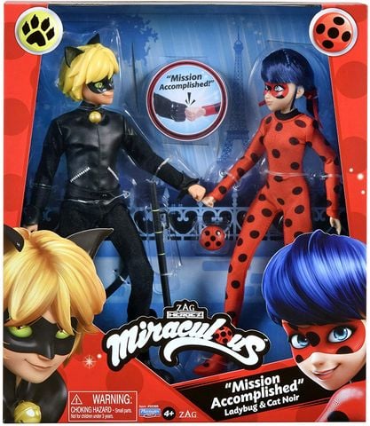  Búp bê nhân vật trong phim Viên Ngọc Thần ( Miraculous ) - Combo Bọ Rùa và Mèo Mun ( Lady Bug & Cat Noir ) 