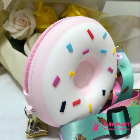  Bóp đeo chéo Hello & Hello Kitty - Bánh Donut sữa 