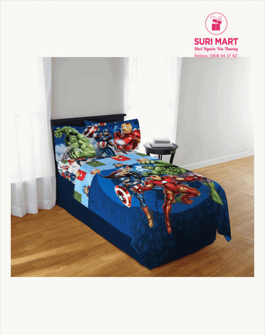  BỘ DRAP 4 MÓN AVENGERS CHO BÉ YÊU 