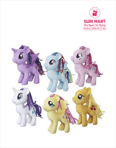  BỘ 6 CON THÚ BÔNG MY LITTLE PONY - CAO 10CM 