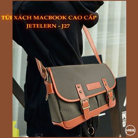 Túi xách/ Túi chống sốc Macbook da thât cao cấp Jetelern - J27