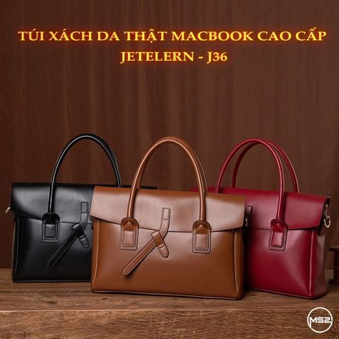 Túi xách/ Túi chống sốc Macbook da thật cao cấp Jetelern - J36