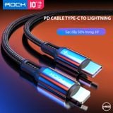 Cáp sạc nhanh chuẩn PD 18W Rock R2 (Type C -> Lightning)