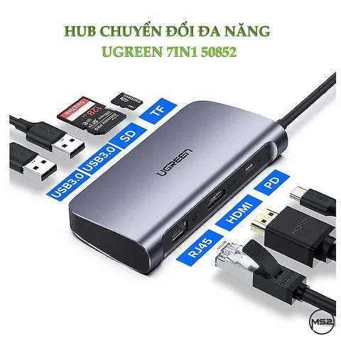Hub chuyển đổi đa năng 7in1 Ugreen (50852/90568)