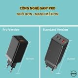 Củ sạc nhanh GaN3 Pro Baseus 65W | Hàng chính hãng (+ Cáp PD 100W)