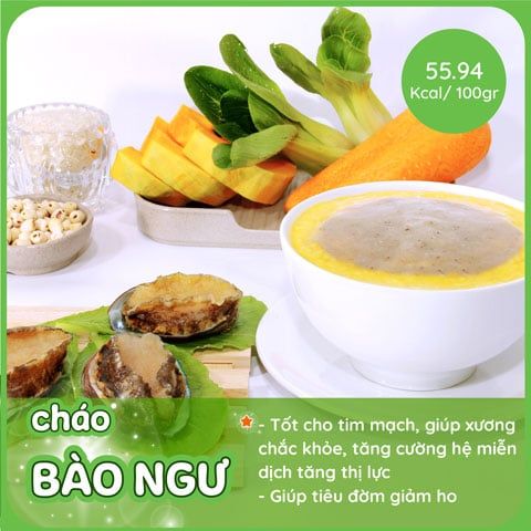 Cháo Bào Ngư chứa nhiều magiê, vitamin B, E, protein… có lợi cho sức khỏe