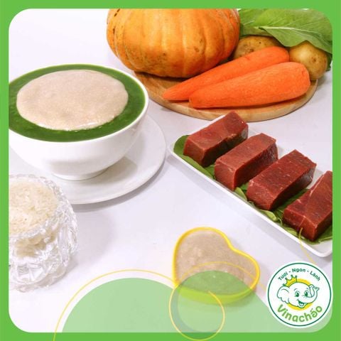 Cháo dinh dưỡng Thịt Bò  giàu sắt và vitamin, giúp bổ máu và tăng cường hệ miễn dịch