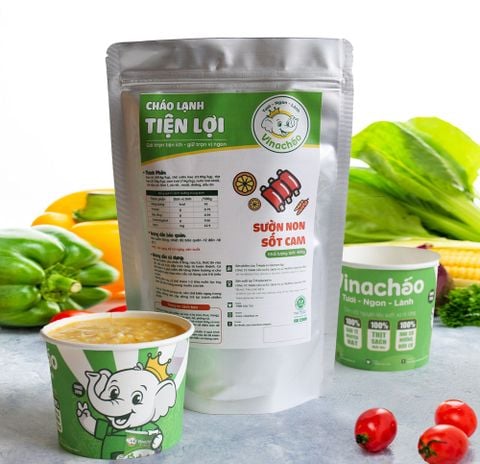  SET CHÁO SƯỜN NON SỐT CAM 