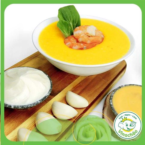 Cháo tôm sốt bơ tỏi là một sản phẩm mới của Vinachao, đang được rất nhiều các mẹ tin dùng cho bữa ăn dinh dưỡng của bé
