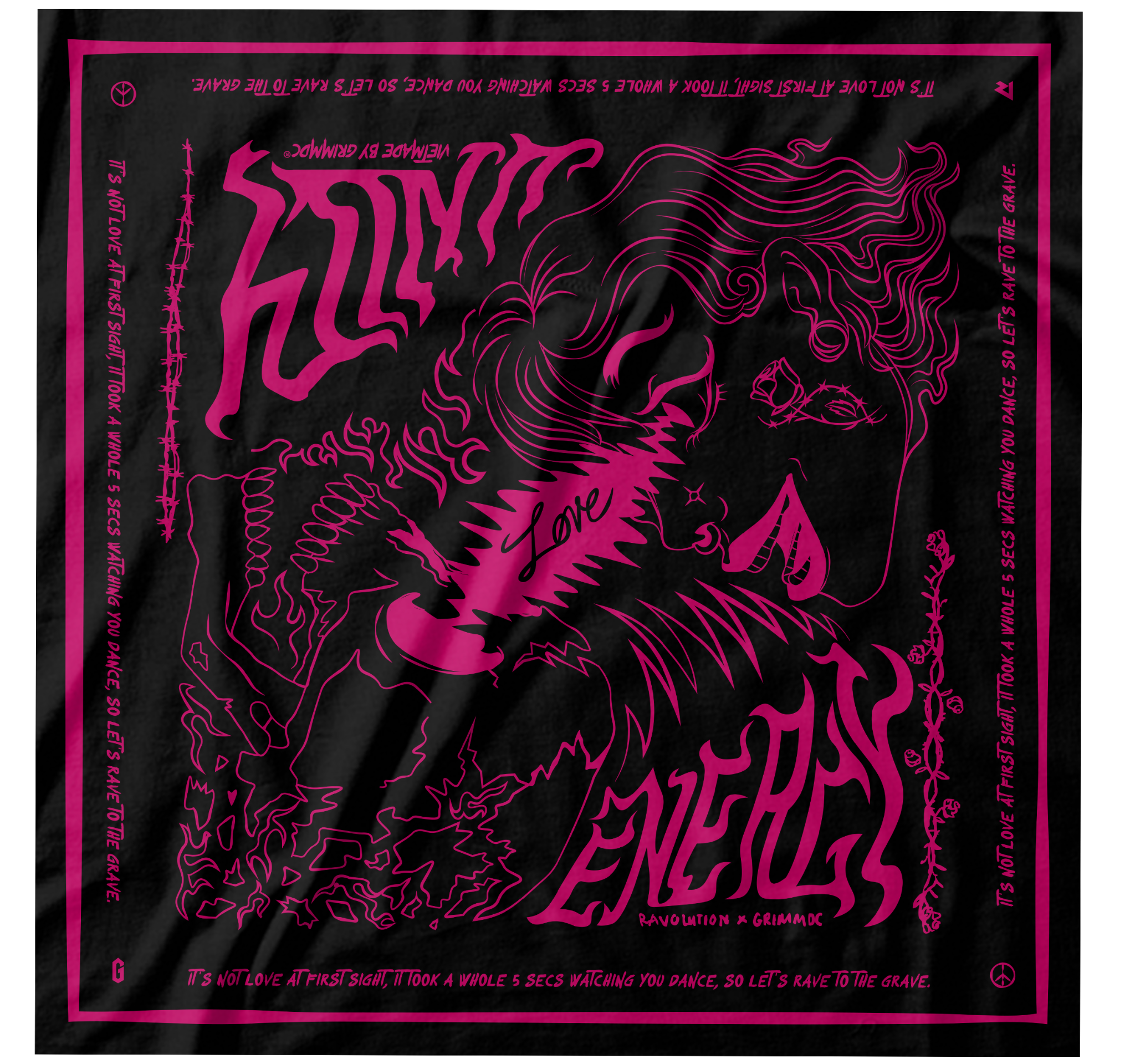 Khăn lụa cao cấp LOVE AT FIRST SIGHT // ĐỘC THÂN // Ravo x Grimm DC