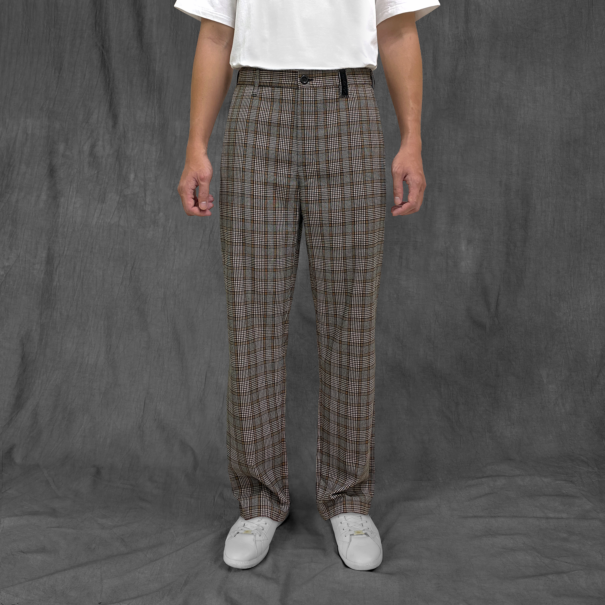 Quần Straight plaid // Cedar Brown