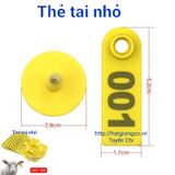 Thẻ tai động vật 100 cái