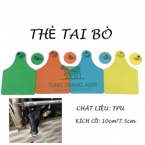 Thẻ tai Bò TPU 10x7,5cm