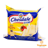  Phô mai Cheddar Chesdale New Zealand vị sữa gói 12 lát - Gói 250g 
