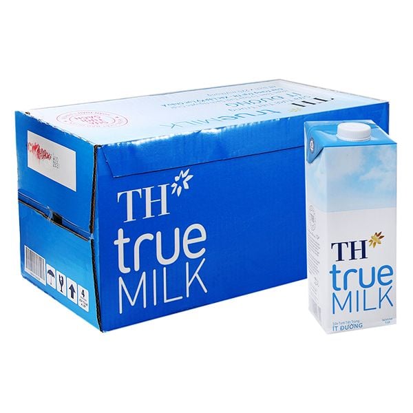  THÙNG Sữa Tươi Tiệt Trùng Ít Đường TH true MILK 1L 