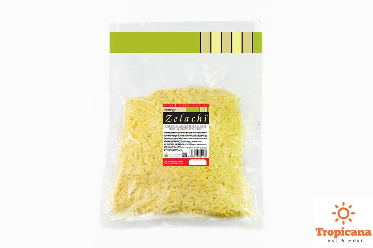  Phô mai Mozzarella bào Bottega Zelachi - 1kg 