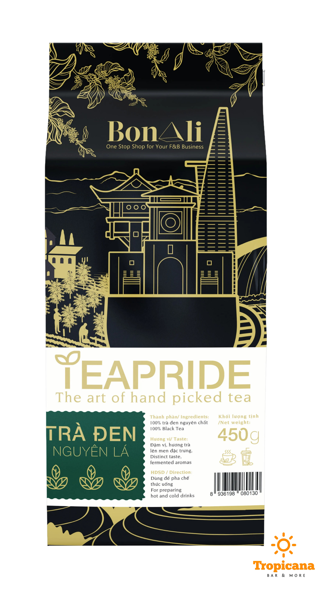  Trà Đen Nguyên Lá Teapride - Gói 450gr 